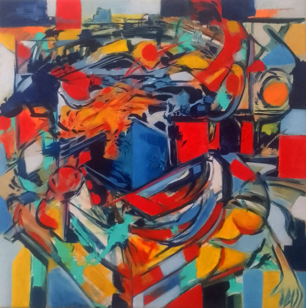 Nicolás Lautaro 2026. Óleo sobre tela. 50 x 50 cm